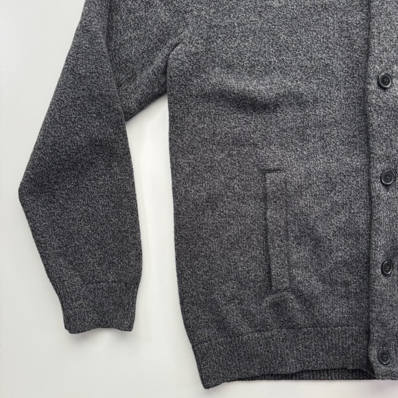 BANANA REPUBLIC Zip Up Button Front Cardigan‎ Sweater Mens XL Gray Wool Blend - Picture 3 of 16